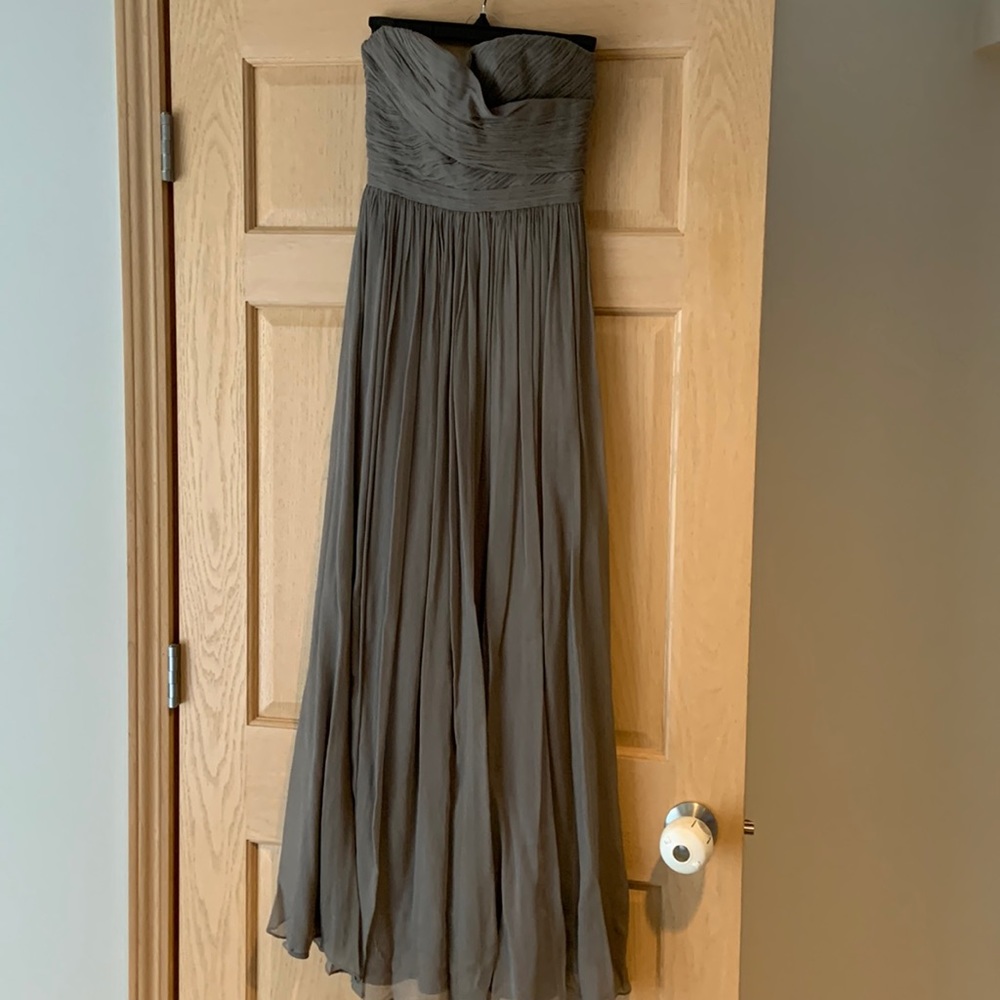 JCrew strapless gray dress